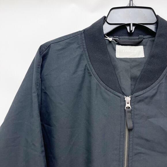 Everlane Womens Cotton Bomber Jacket Medium Black - Picture 5 of 9
